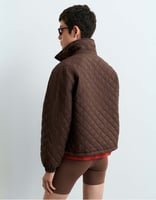 OYSHO Fellex® kurze gepolsterte Jacke in Kakaobraun