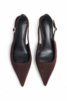 NA-KD Suede Slingback Pumps Brown