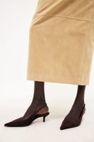 NA-KD Suede Slingback Pumps Brown