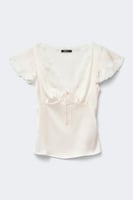 Gina Tricot Satin Lace Top