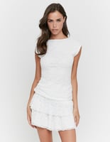 TALLY WEiJL Weißes Spitzen-Minikleid