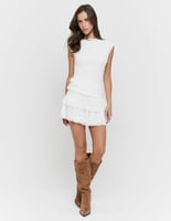 TALLY WEiJL Weißes Spitzen-Minikleid