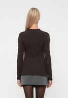 ONLY ONLLESLIE L/S LACE MIX TOP JRS - Langarmshirt - chocolate torte, Bild 3 von 4