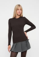 ONLY ONLLESLIE L/S LACE MIX TOP JRS - Langarmshirt - chocolate torte, Bild 4 von 4