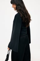 Soft Cotton Wide Sleeve Jersey Top