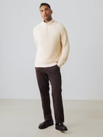 Half-Zip-Strick