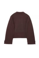 Strickpullover mit gefalteten Ärmeln