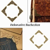 LhyBtm Pack of 60 Metal Book Corner Protectors, Vintage Book Corner, Bronze Book Fitting, Bild 2 von 5