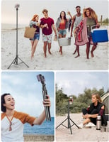 180 cm Mobile Phone Tripod for Smartphone, Sturdy Expandable Aluminium Rods & Larger and Longer Tripod Legs, Mobile Phone Tripod Holder with Remote Shutter Release Compatible Smartphone | Sturdy, larger and longer tripod legs, mobile phone tripod holder with remote shutter release compatible smartphone