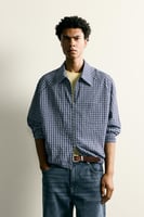 KARIERTES OVERSHIRT MIT STRUKTUR