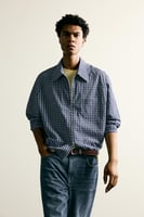KARIERTES OVERSHIRT MIT STRUKTUR