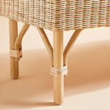 IKEA TOLKNING Bank mit Fach - Handarbeit Rattan 120 cm, image 3 of 4