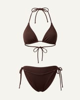 Merino Wool Triangle Bikini Set – Cocoa Brown