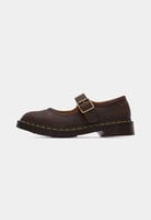 MARY JANE FLOWER - Ankle strap ballet pumps - dark brown