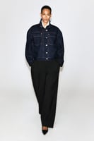 FUNNEL-NECK DENIM JACKET