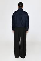 FUNNEL-NECK DENIM JACKET