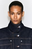 FUNNEL-NECK DENIM JACKET