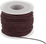 PATIKIL 1 mm Elastic Cord Elastic Band for Bracelets (50 m, Brown) | Elastic Thread, Rubber Cord for Bracelet, Sturdy Stretchy Necklaces, Beads, Crafts, DIY