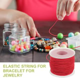 PATIKIL 1 mm Elastic Cord Elastic Band for Bracelets (50 m, Brown) | Elastic Thread, Rubber Cord for Bracelet, Sturdy Stretchy Necklaces, Beads, Crafts, DIY
