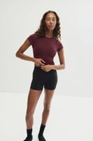H&M Sports T-shirt with SculptMove™ - Kirschrot - Ladies