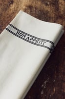 H&M Geschirrtuch aus Leinengemisch - Cremefarben/Bon Appétit, image 1 of 4