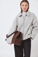 Bouclé-Jacke mit Reißverschluss