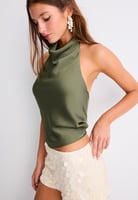 Satin-Neckholder-Top