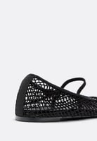 Mesh-Ballerinas mit Riemen