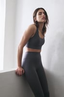 H&M Sportleggings mit SoftMove™ und Taschendetail - Dunkelgrau