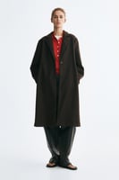 H&M Einreihiger Mantel - Dunkelbraun - Ladies