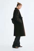 H&M Einreihiger Mantel - Dunkelbraun - Ladies