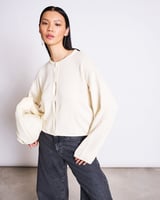 LIGHT CARDIGAN ASAS OFFWHITE GOTS