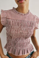 ZARA TOP MIT GESMOKTEM VICHYKARO