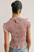 ZARA TOP MIT GESMOKTEM VICHYKARO