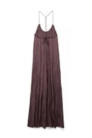 Trägerkleid mit gerafftem Volumen