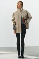 ZARA JACKE MIT STEHKRAGEN UND TASCHEN, image 1 of 4
