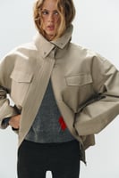 ZARA JACKE MIT STEHKRAGEN UND TASCHEN, image 3 of 4