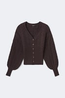 Knitted cable cardigan