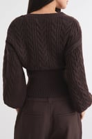Knitted cable cardigan