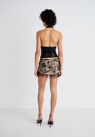 BEADED SKIRT - Minirock - black