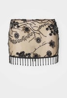BEADED SKIRT - Minirock - black