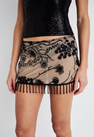 BEADED SKIRT - Minirock - black