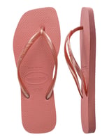 Havaianas Slim mit eckiger Zehenpartie in Clay