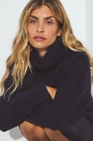 Oversize-Strickpullover mit Rollkragen