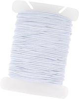 20 m Elastic Band for Bracelets, 1 mm Hat Rubber, Rubber Cord, White | Rubber cord, bead cord, elastic thread for DIY crafts, jewellery making, necklaces