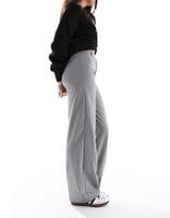 Bershka – Elegante Hose mit weitem Bein in Grau