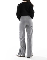 Bershka – Elegante Hose mit weitem Bein in Grau