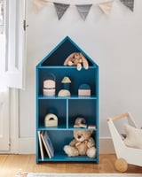 Kave Home Celeste Kinderhaus Regal in MDF blau 50 x 105 cm