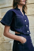 Zara kurzes Jeanshemd