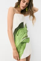 Trägerkleid aus Leinenmix